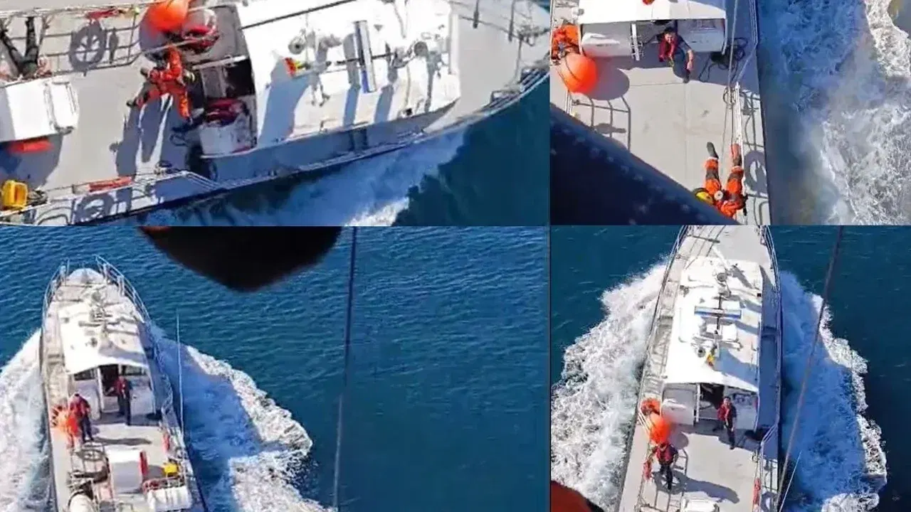 Ambarcațiuni ale Gărzii de Coastă în operațiunea de salvare a echipajului navei Royad Mammadov